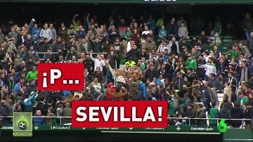 La afición del Betis ya calienta el derbi en el entrenamiento de los verdiblancos: "P... Sevilla"