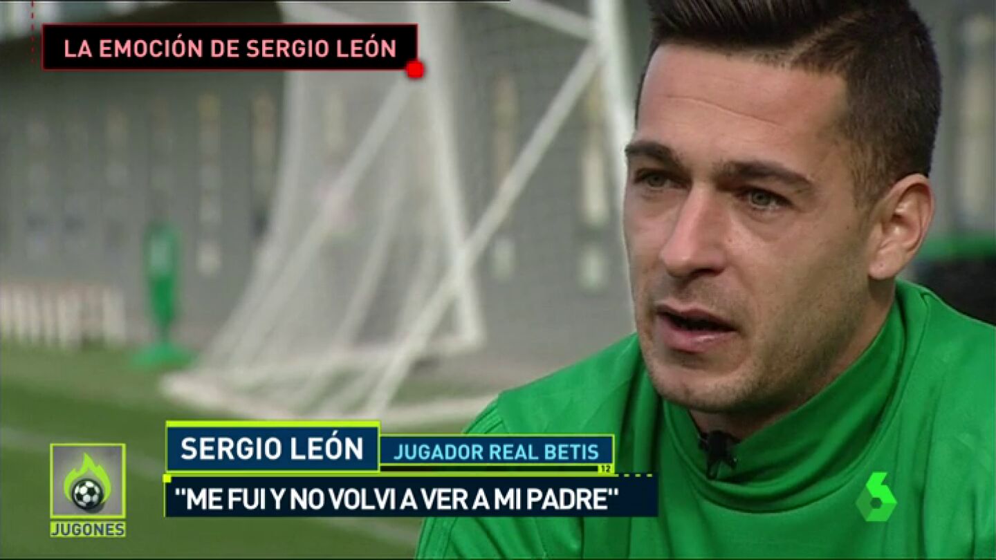 La emoci&oacute;n de Sergio Le&oacute;n al recordar a su padre: "Le hice la promesa de jugar en Primera"