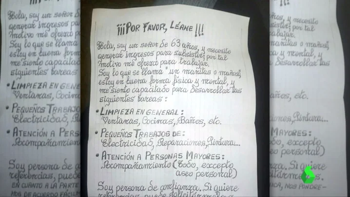 Carta viral enviada por un señor de 63 años