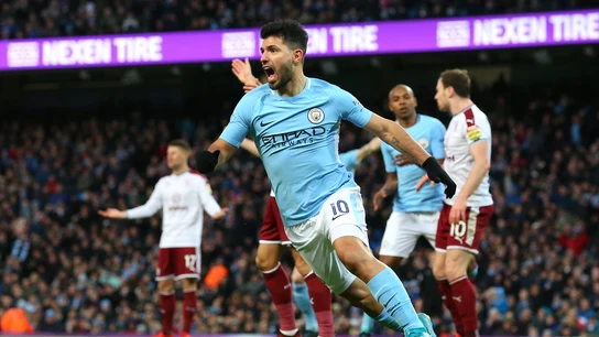 Agüero celebra uno de sus goles con el Manchester City Agüero celebra uno de sus goles con el Manchester City