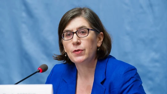 La portavoz de la ONU Liz Throssell La portavoz de la ONU Liz Throssell