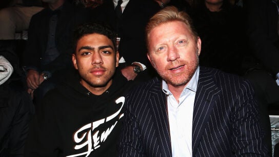 Noah Becker junto a su padre Boris