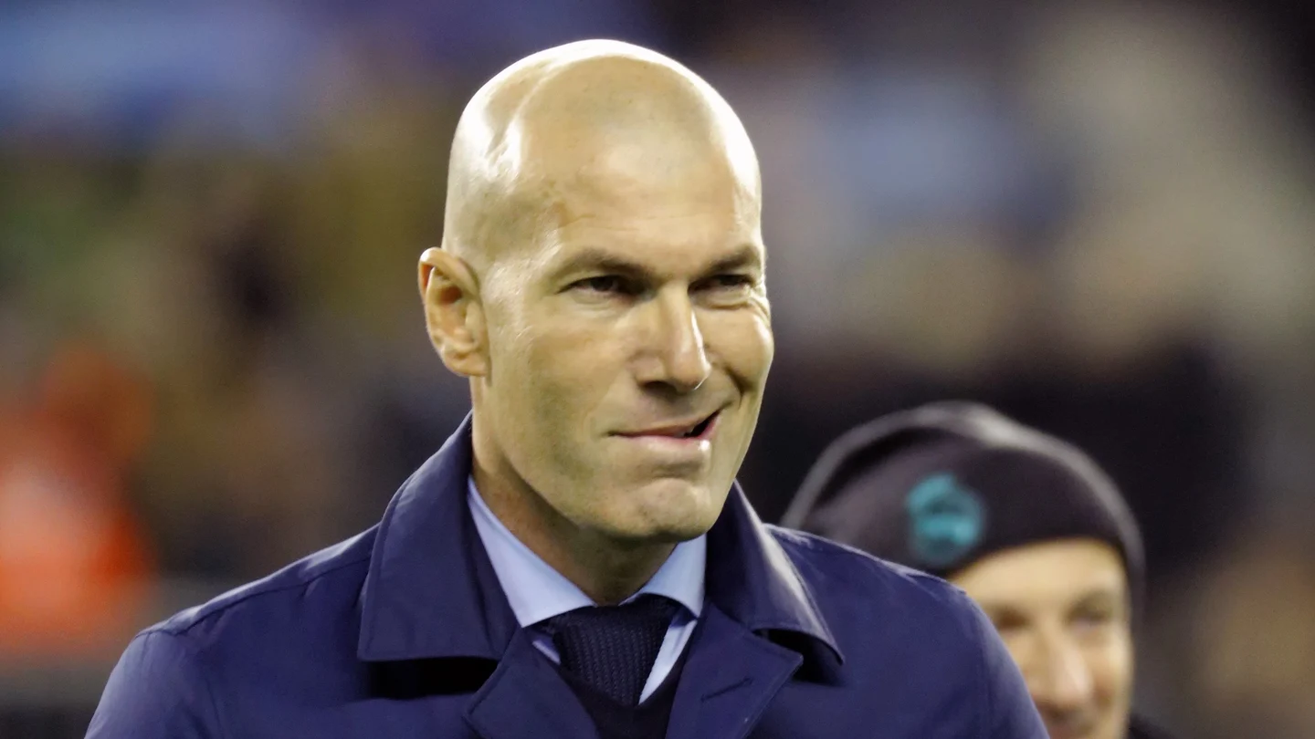 Zidane, durante el partido con el Celta Zidane, durante el partido con el Celta