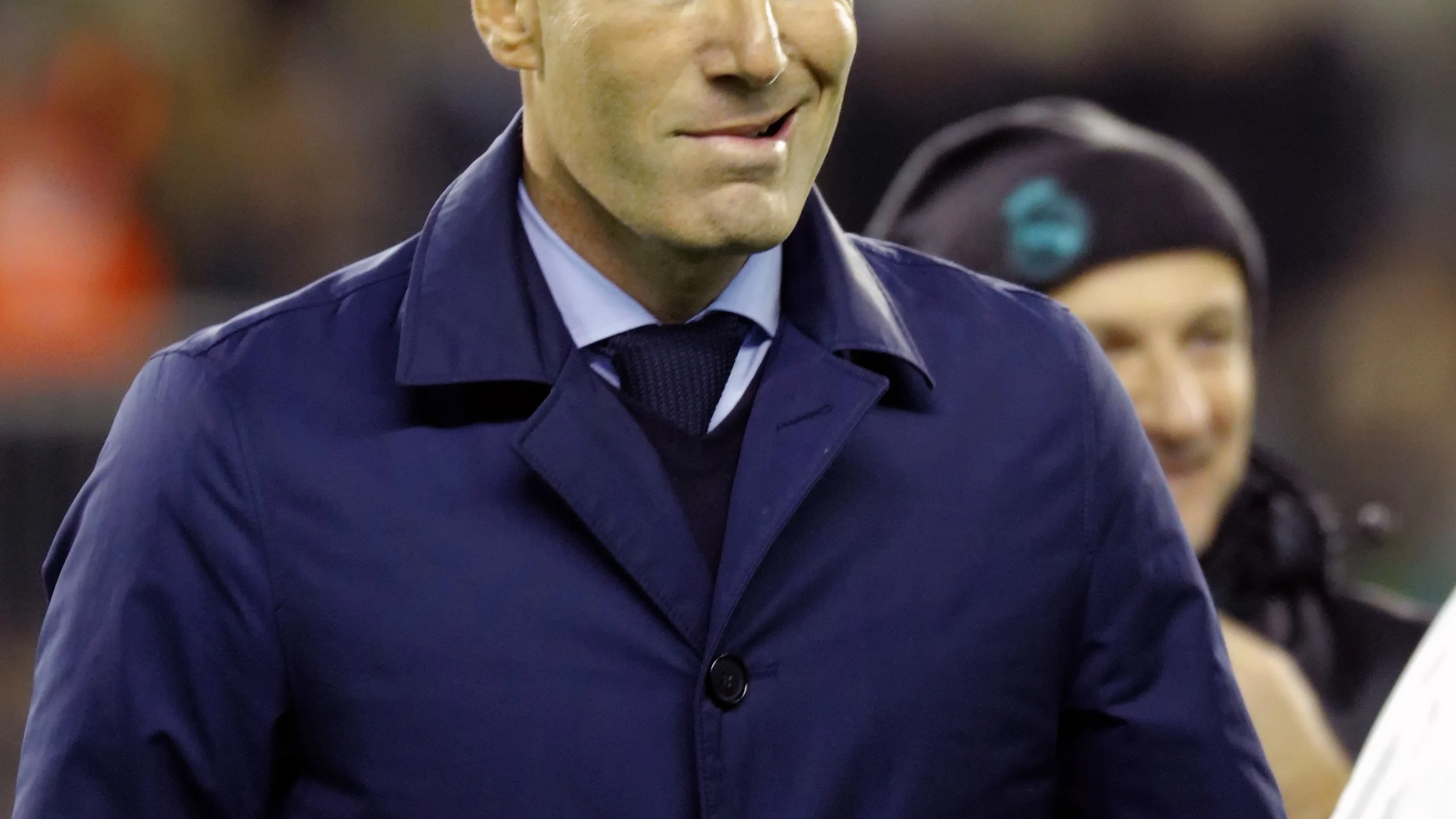 Zidane, durante el partido con el Celta