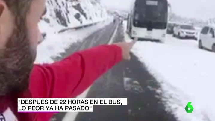 La odisea del Cerceda de 2ªB por el temporal de nieve: "Estuvimos sin cenar, sin desayunar... fastidiados"