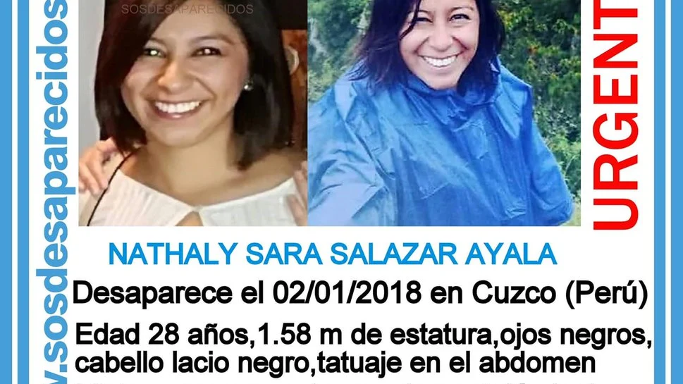 Nathaly Salazar Ayala, desaparecida en Perú