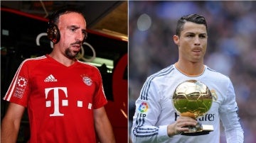 Ribéry y Cristiano Ronaldo