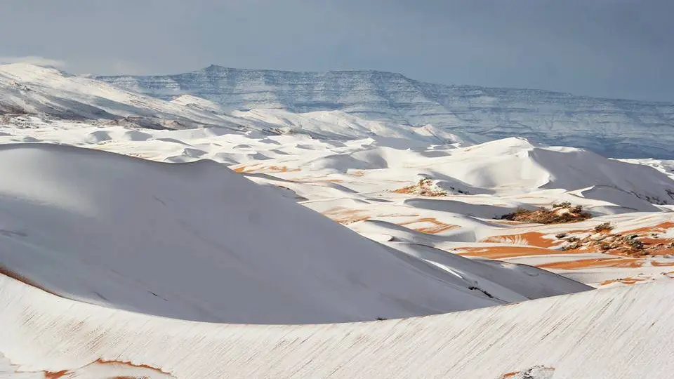 Nieve en el desierto del Sáhara