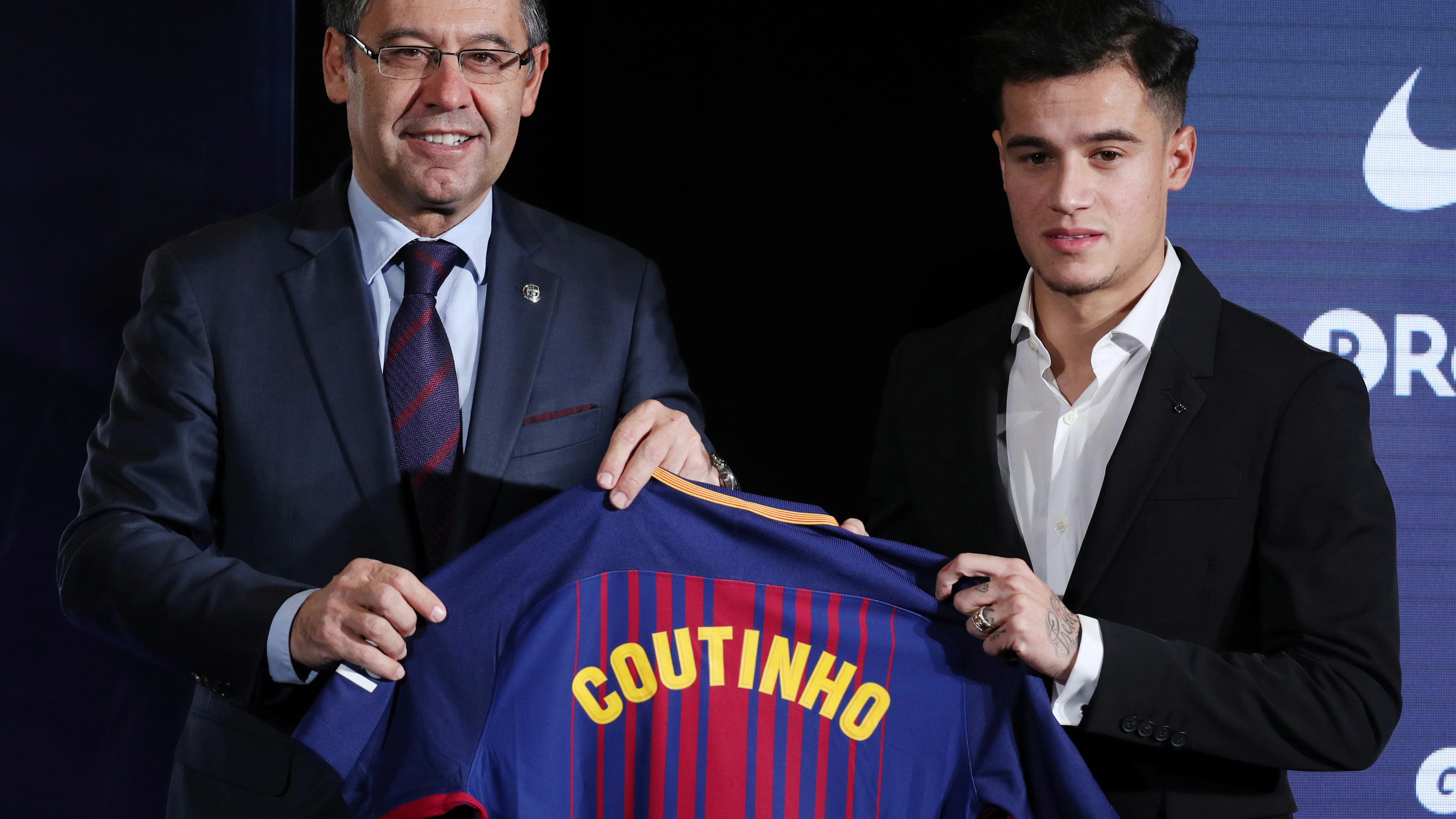 Coutinho en su presentación 