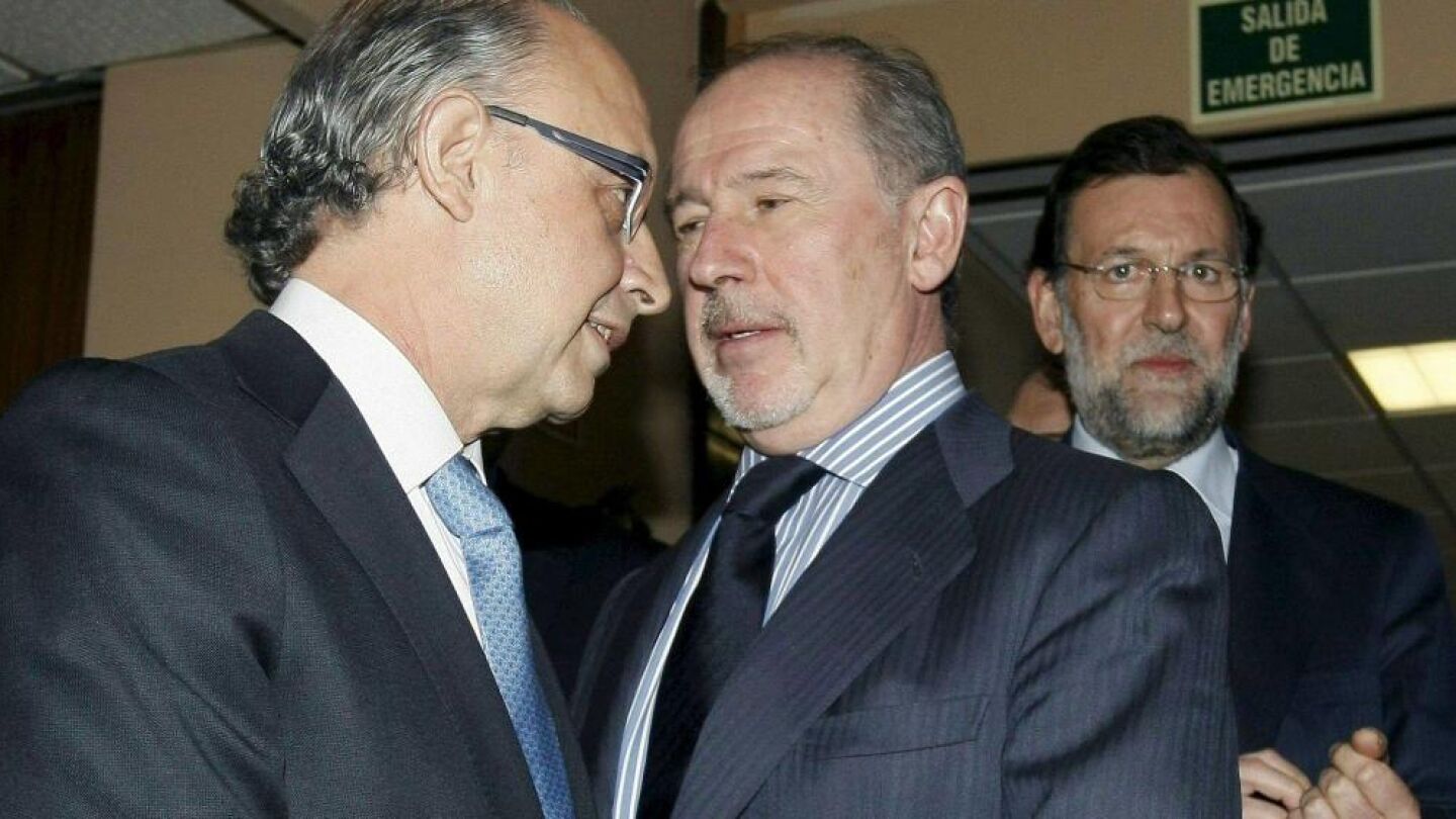 Crist&oacute;bal Montoro, Rodrigo Rato y Mariano Rajoy