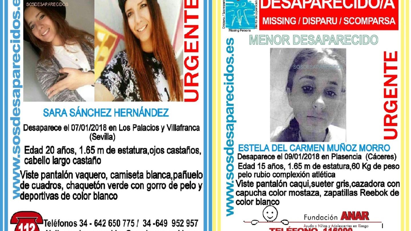 Las dos j&oacute;venes desaparecidas