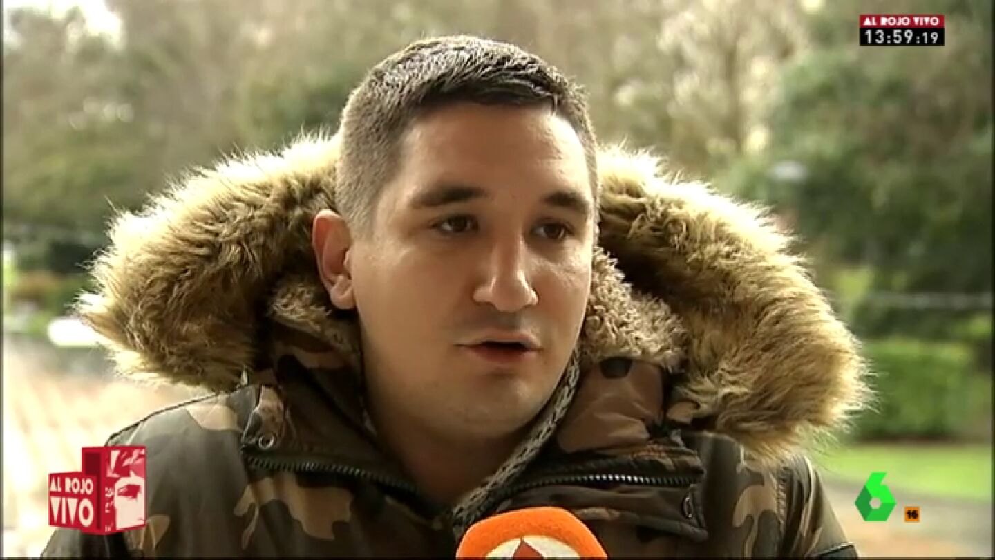 Uno de los j&oacute;venes que se quedaron atrapados en el Angliru