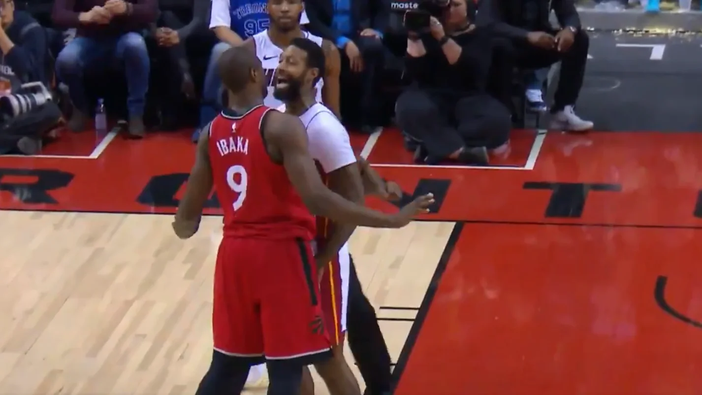 Ibaka y James Johnson, a puñetazos