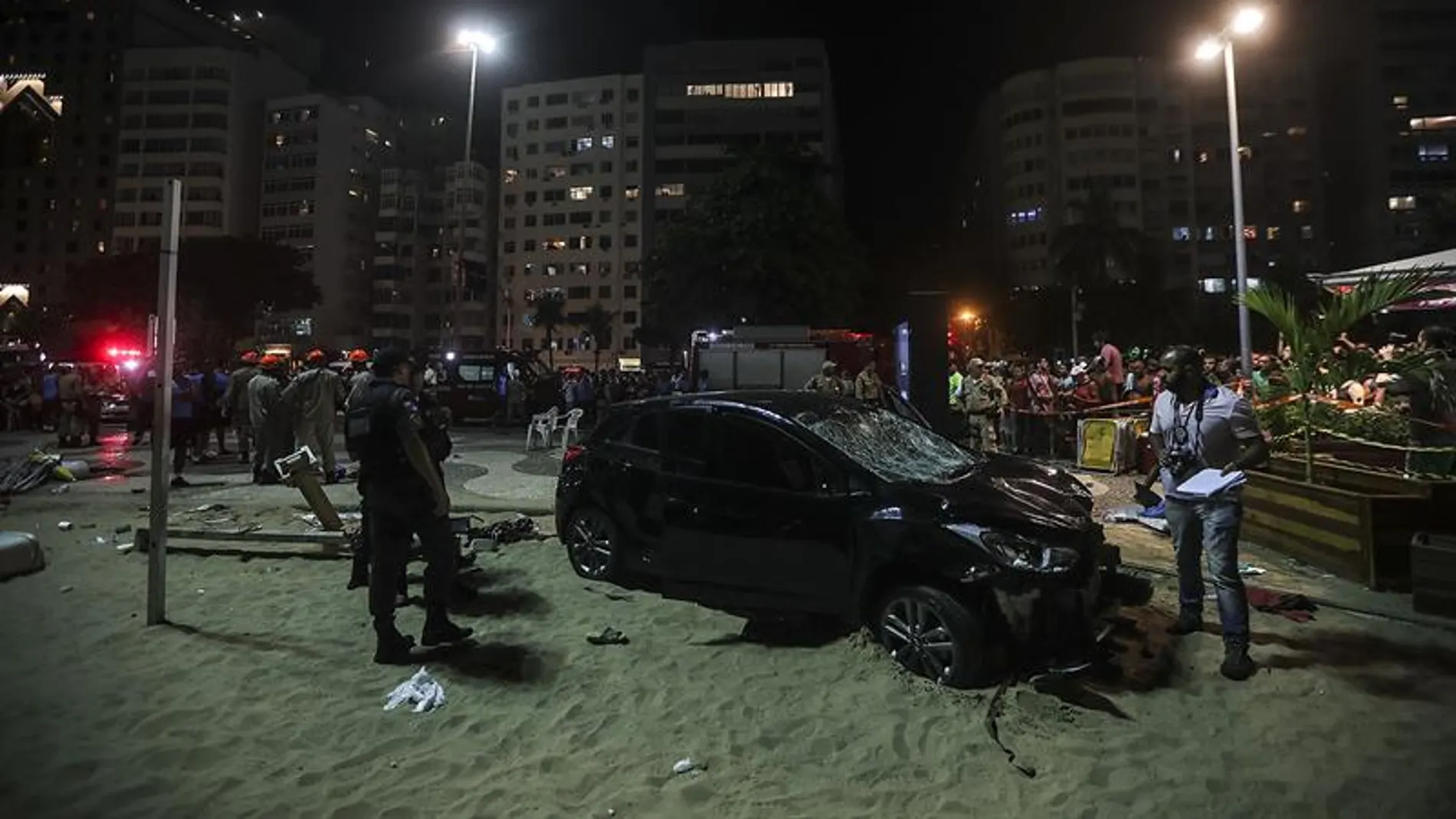 El coche que provocó el atropello múltiple en Copacabana