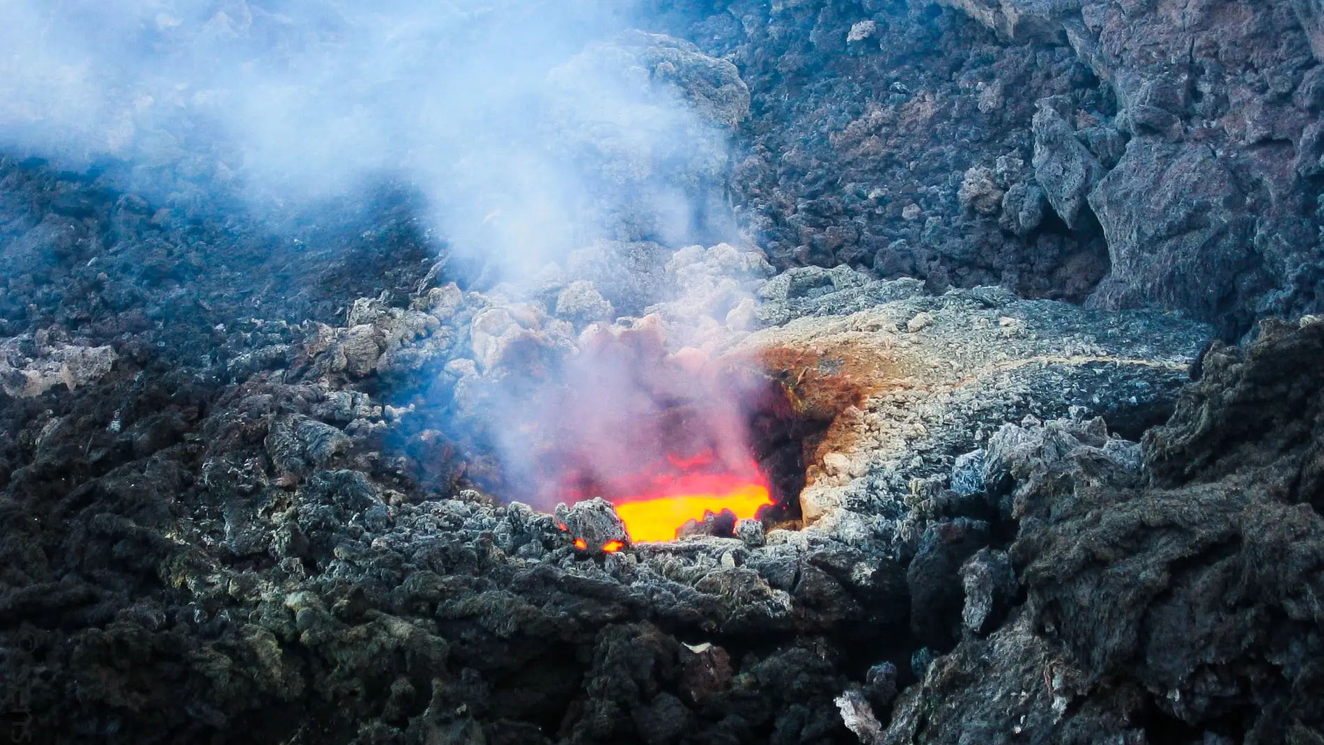 Detalle del volcán Etna 