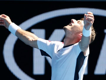 Pablo Carreño celebra su victoria ante Müller Pablo Carreño celebra su victoria ante Müller