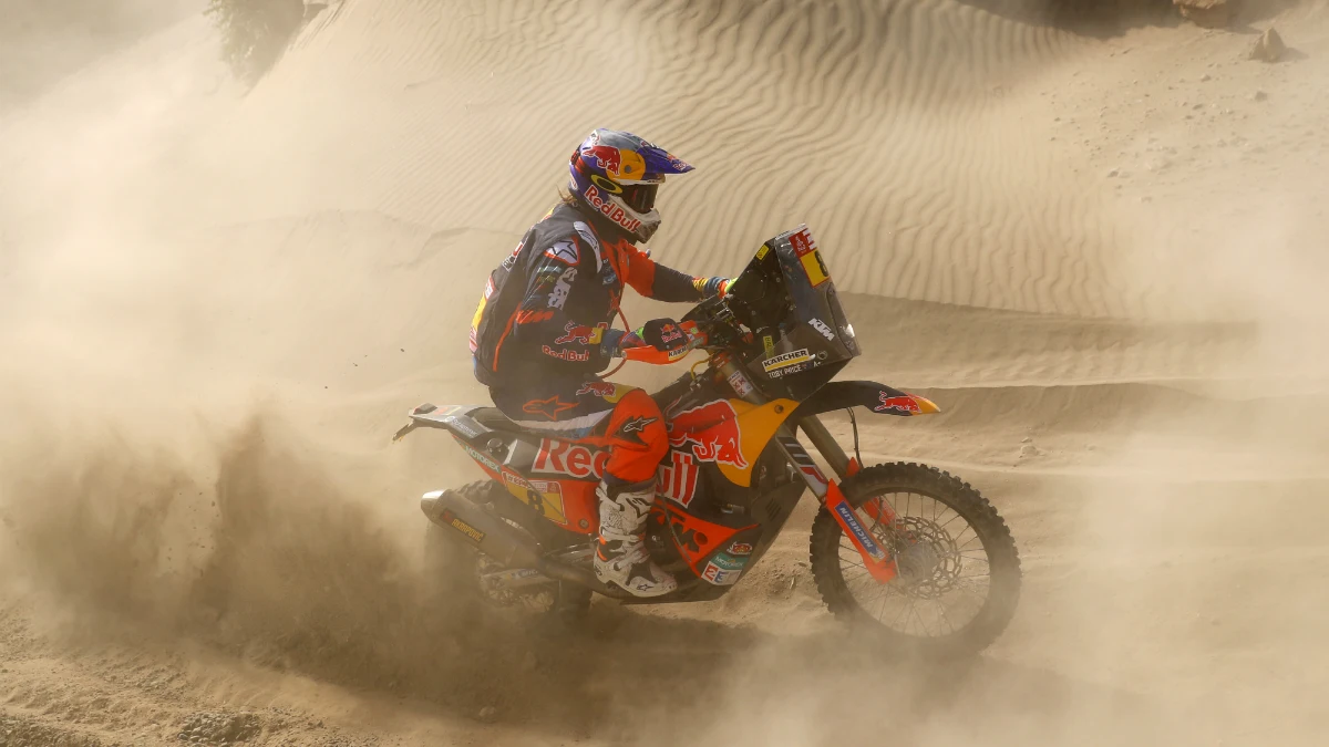 Toby Price, en una etapa del Dakar