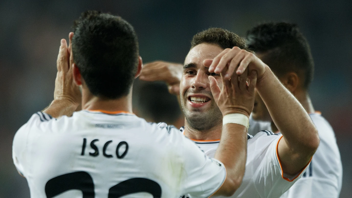 Isco y Carvajal celebran un gol con el Real Madrid Isco y Carvajal celebran un gol con el Real Madrid