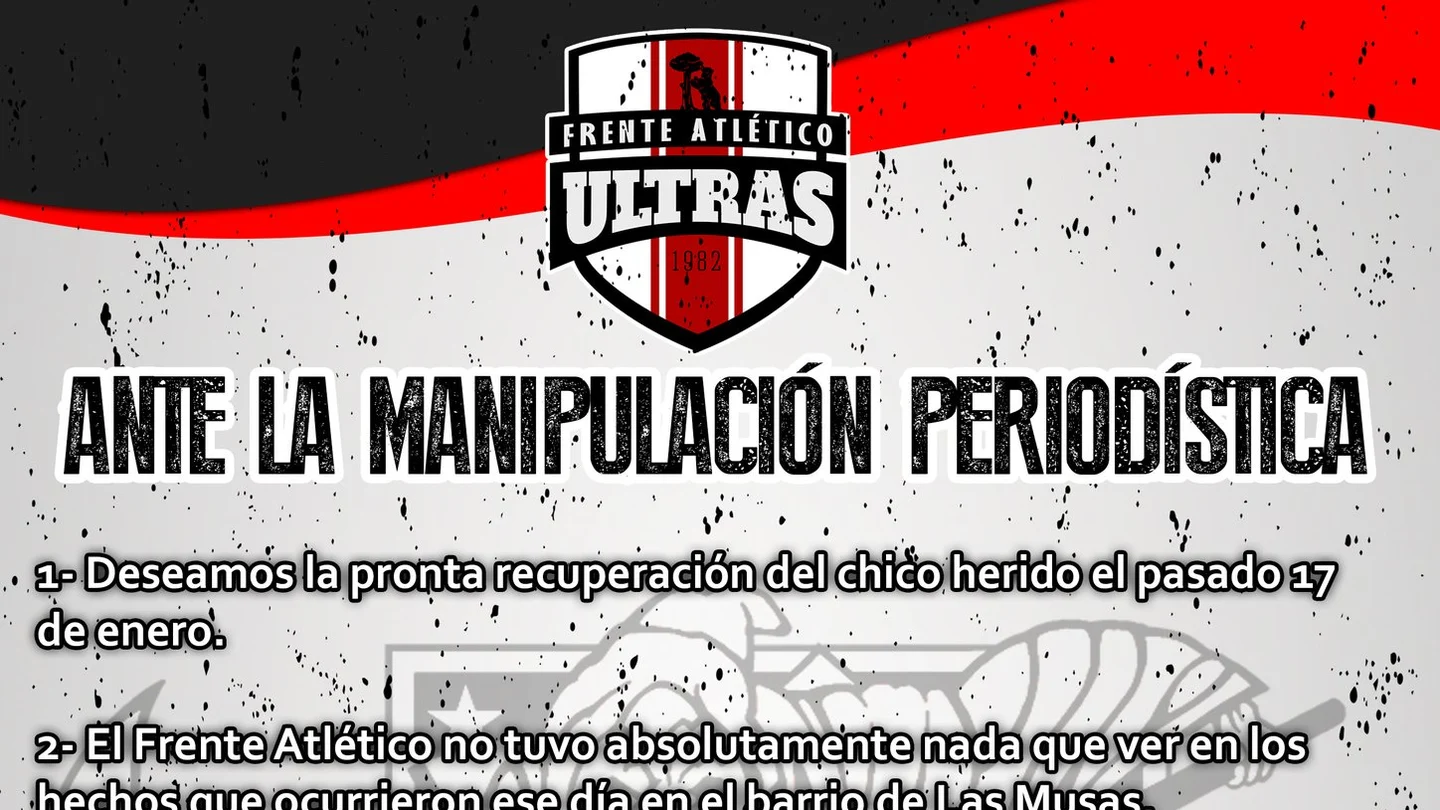 Comunicado del Frente Atlético Comunicado del Frente Atlético