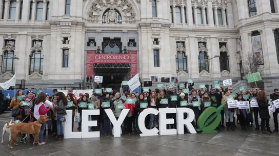 Concentración convocada por el Partido Animalista-PACMA, a las puertas del Ayuntamiento de Madrid Concentración convocada por el Partido Animalista-PACMA, a las puertas del Ayuntamiento de Madrid