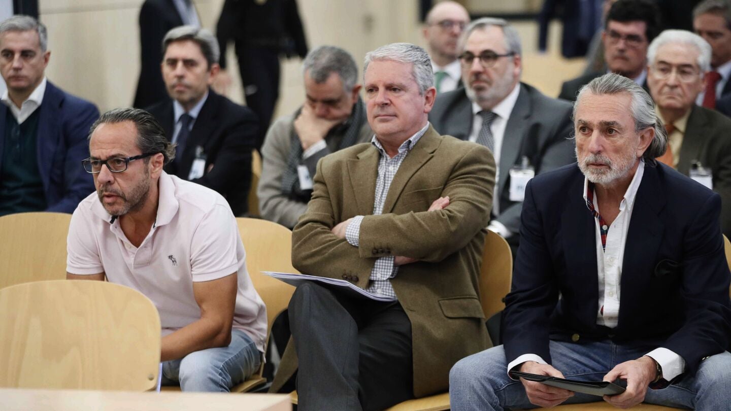 &Aacute;lvaro P&eacute;rez Alonso 'El Bigotes', Pablo Crespo, y Francisco Correa durante el juicio