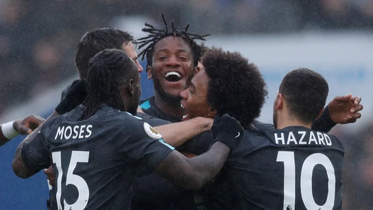 Chelsea celebrando un gol Chelsea celebrando un gol