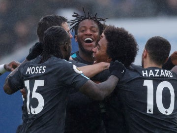 Chelsea celebrando un gol Chelsea celebrando un gol