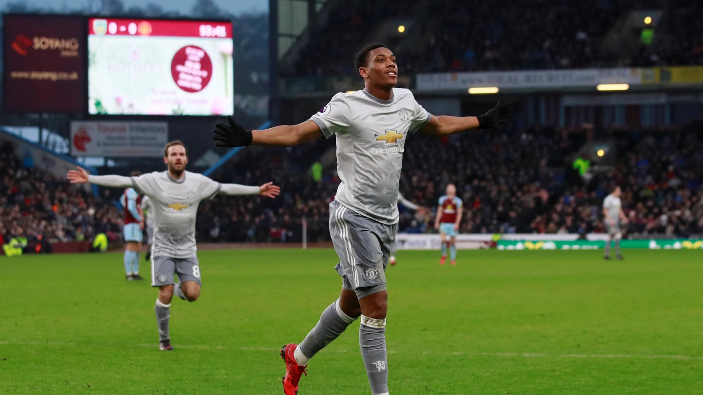 Martial celebrando su gol Martial celebrando su gol