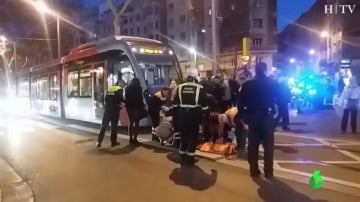 Muere un hombre atropellado por un tranvía en Zaragoza