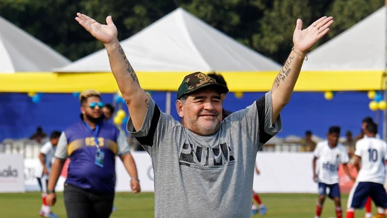 Maradona en un acto Maradona en un acto