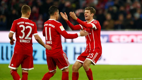 El Bayern celebrando el gol El Bayern celebrando el gol