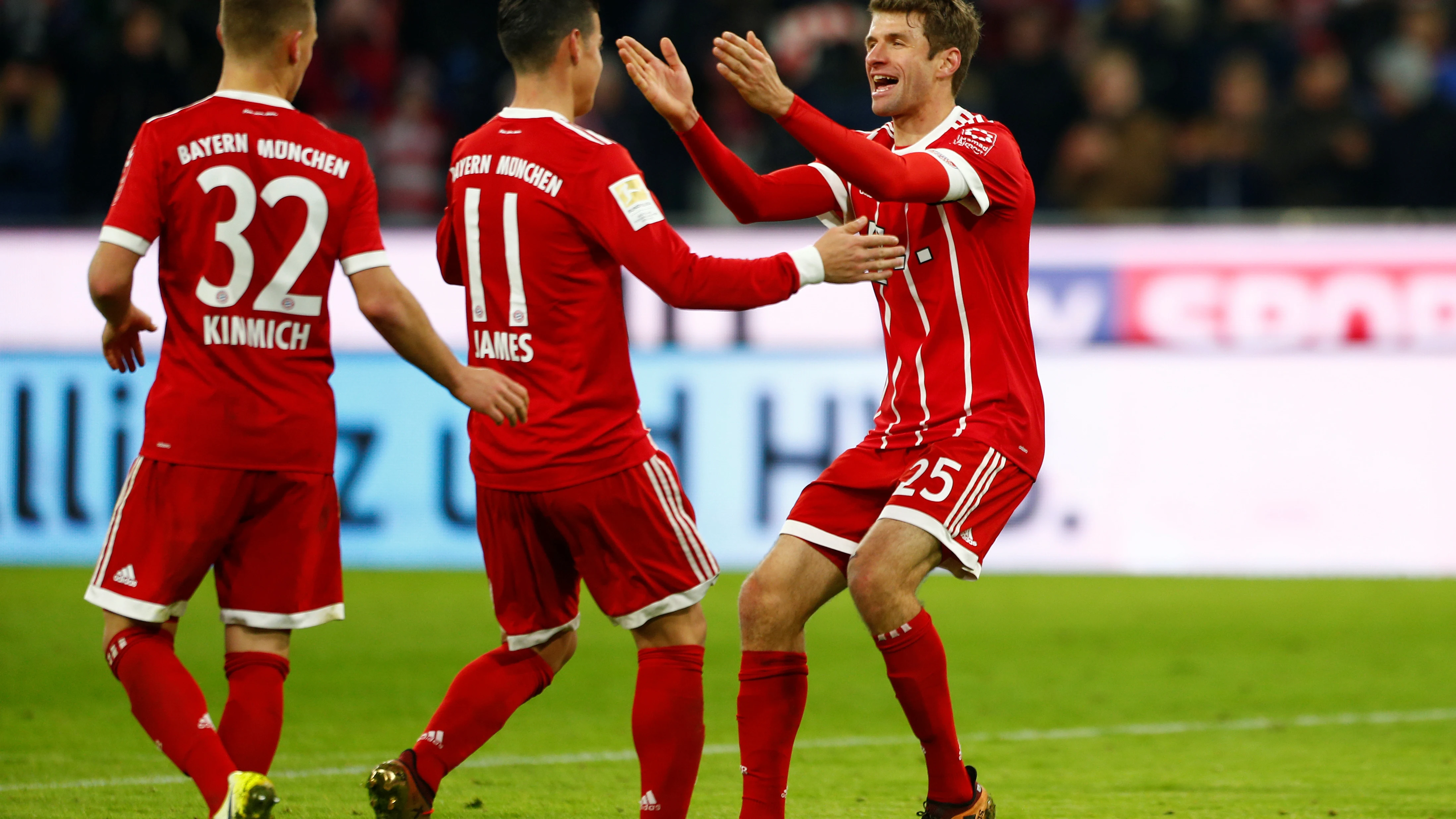 El Bayern celebrando el gol