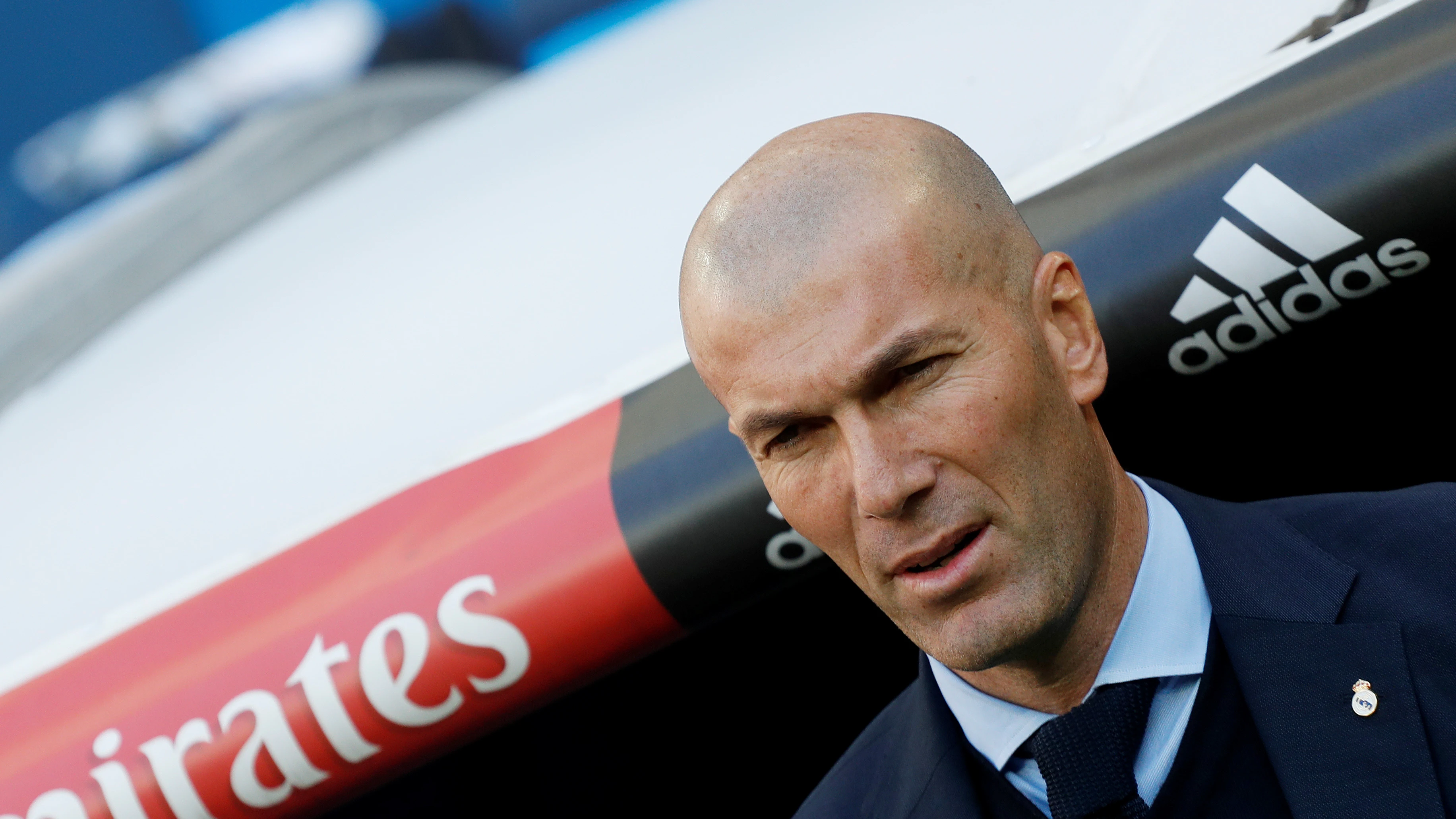 Zidane, durante el partido contra el Deportivo