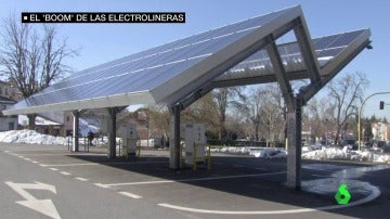 Electrolinera situada en La Granja de San Idelfonso, Segovia