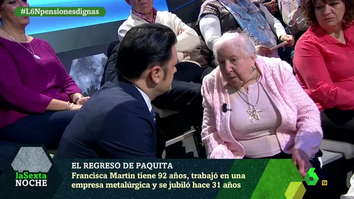 Paquita, pensionista de 91 años