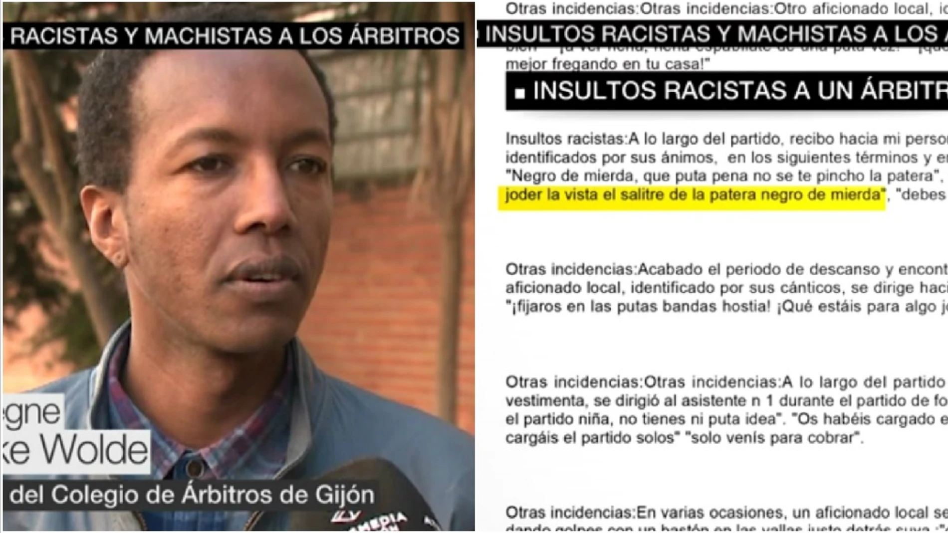Tarekegne Asnake Wolde, árbitro objeto de insultos racistas en Asturias