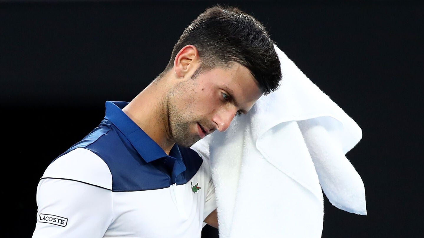 Djokovic se lamenta tras un punto ante Chung