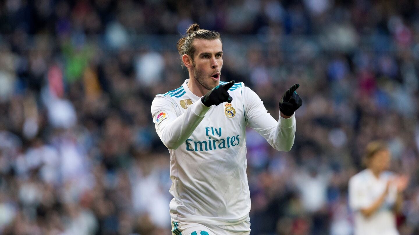Gareth Bale celebra un gol con el Real Madrid