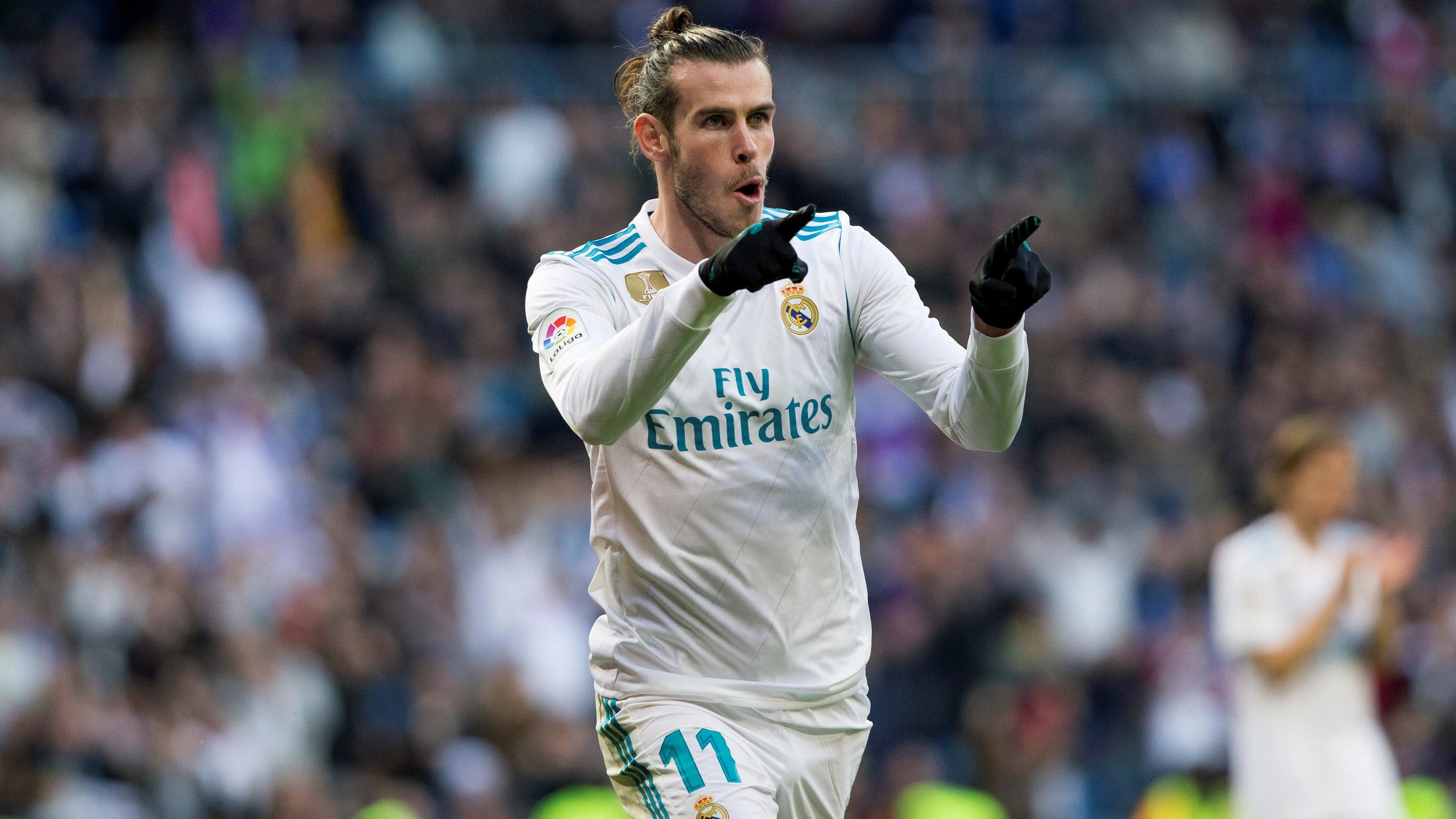 Gareth Bale celebra un gol con el Real Madrid