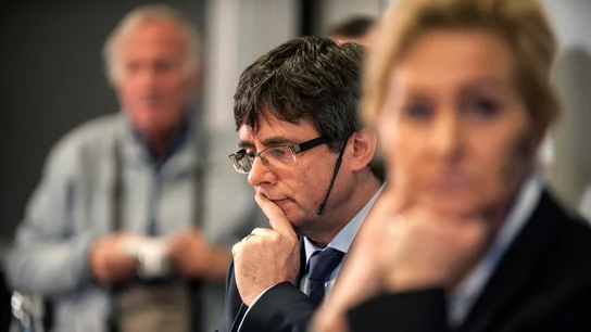Carles Puigdemont junto a Marlene Wind Carles Puigdemont junto a Marlene Wind