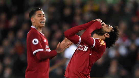 Salah se desespera ante el Swansea Salah se desespera ante el Swansea