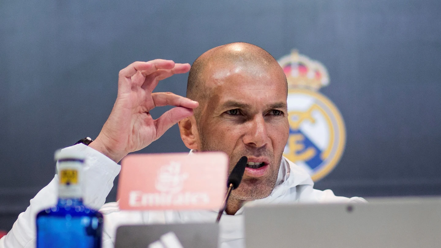 Zinedine Zidane, en rueda de prensa Zinedine Zidane, en rueda de prensa