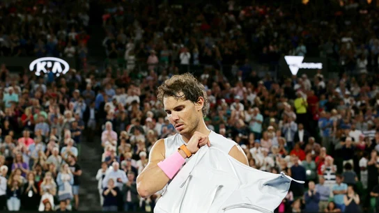Rafa Nadal, en su partido ante Cilic en Melbourne Rafa Nadal, en su partido ante Cilic en Melbourne