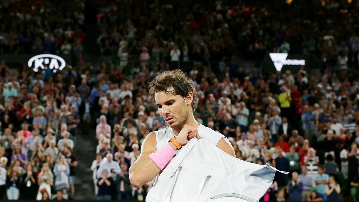 Rafa Nadal, en su partido ante Cilic en Melbourne Rafa Nadal, en su partido ante Cilic en Melbourne