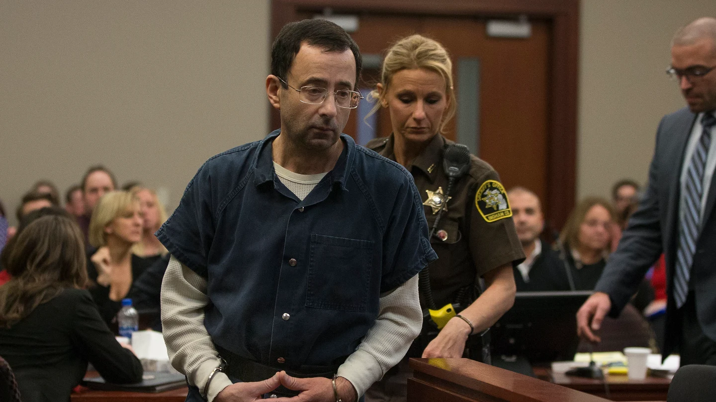 Larry Nassar, durante el juicio por abusos sexuales Larry Nassar, durante el juicio por abusos sexuales