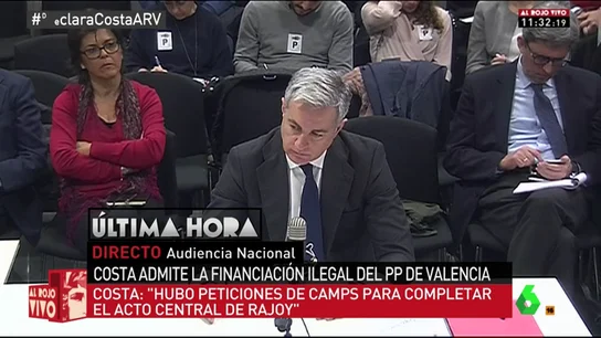 Ricardo Costa en el juicio del caso Gürtel Ricardo Costa en el juicio del caso Gürtel