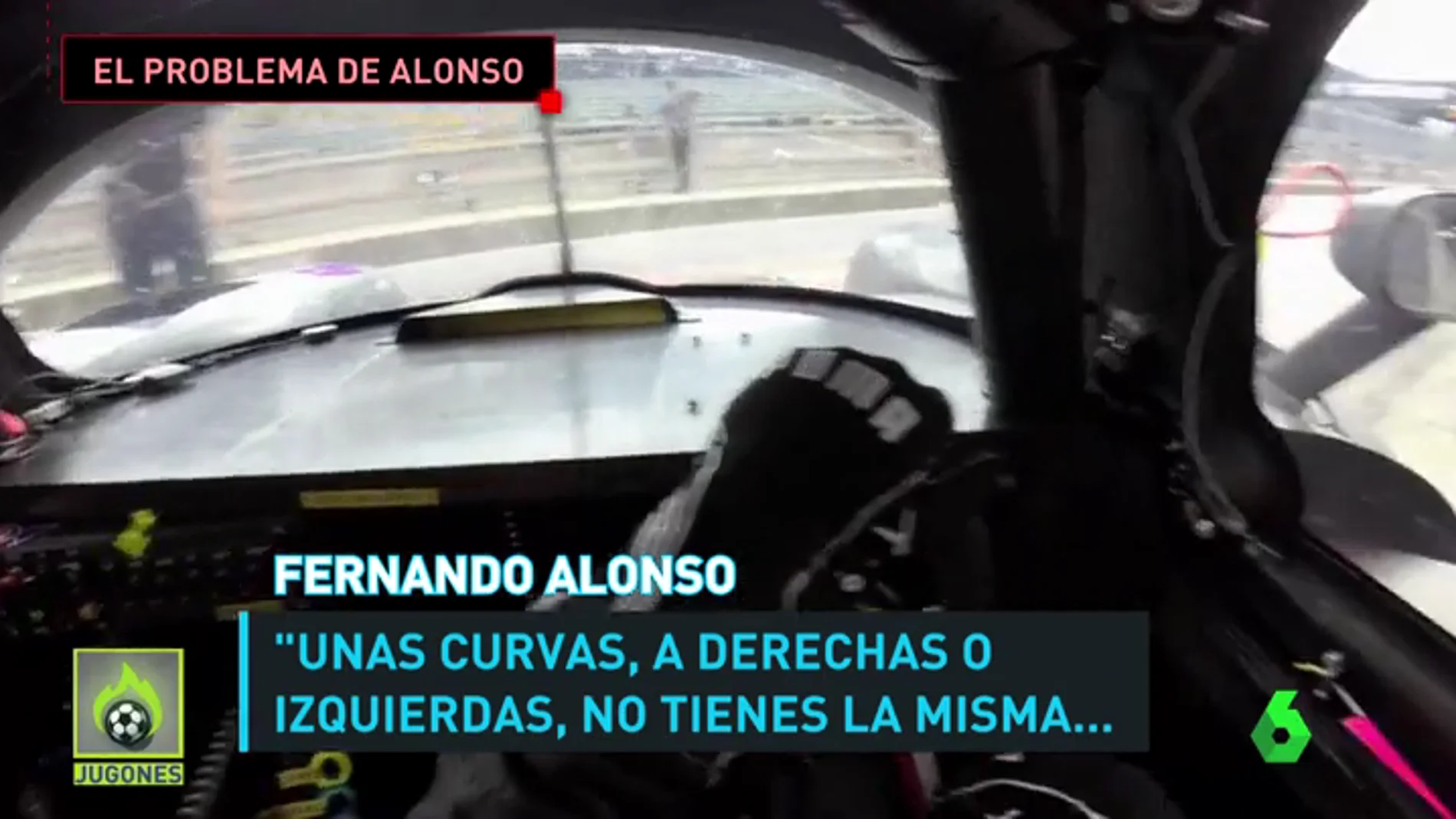 La falta de visibilidad en las curvas, uno de los problemas de Fernando Alonso en Daytona