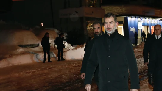 El rey Felipe VI, a su llegada a Davos El rey Felipe VI, a su llegada a Davos