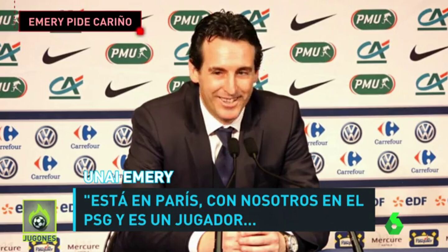 Emery: "Neymar es un jugador al que tenemos que darle cari&ntilde;o"