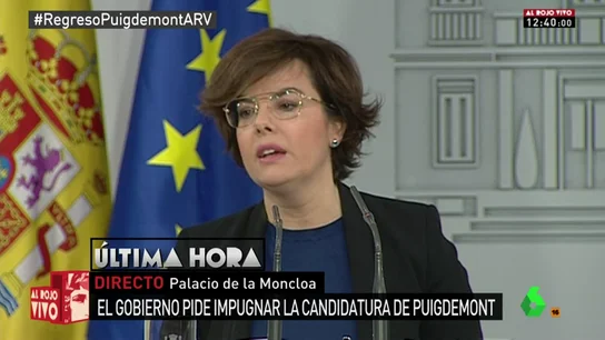Soraya Sáenz de Santamaría, durante la rueda de prensa Soraya Sáenz de Santamaría, durante la rueda de prensa